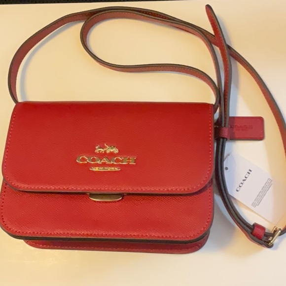 Authentic Coach Red Shoulder/Crossbody Bag - Picture 2 of 16